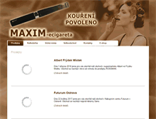 Tablet Screenshot of maxim-ecigareta.cz